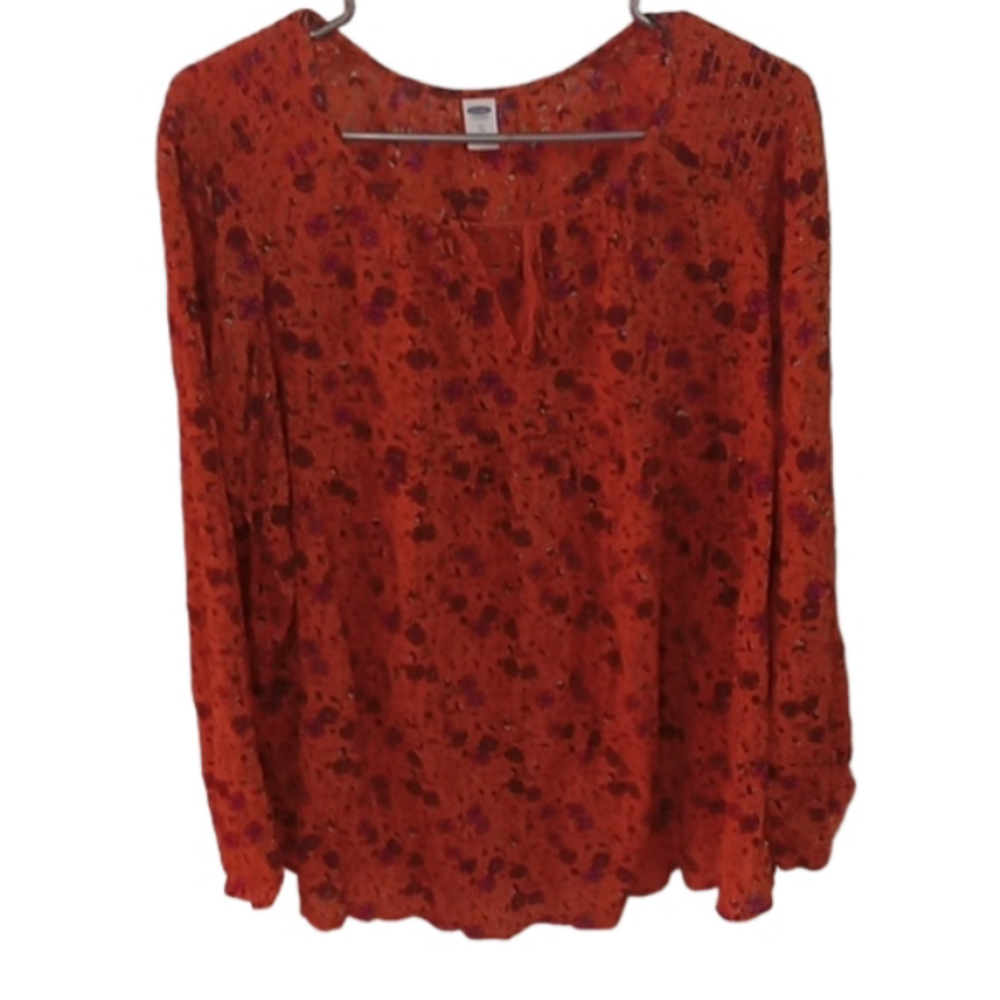 ( 300)  OLD NAVY PEASANT BLOUSE LONG PULLOVER  SLEEVES SIZE XL bohemian